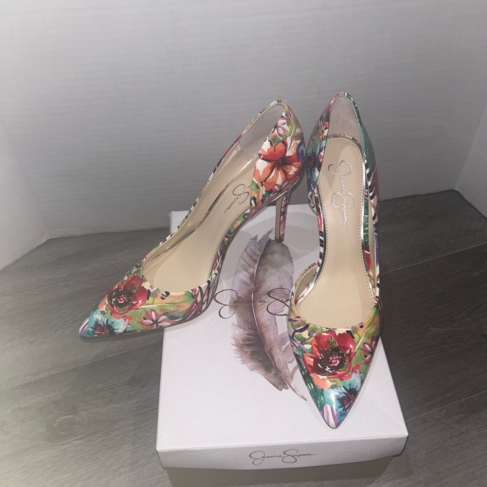 Jessica Simpson Floral Heels